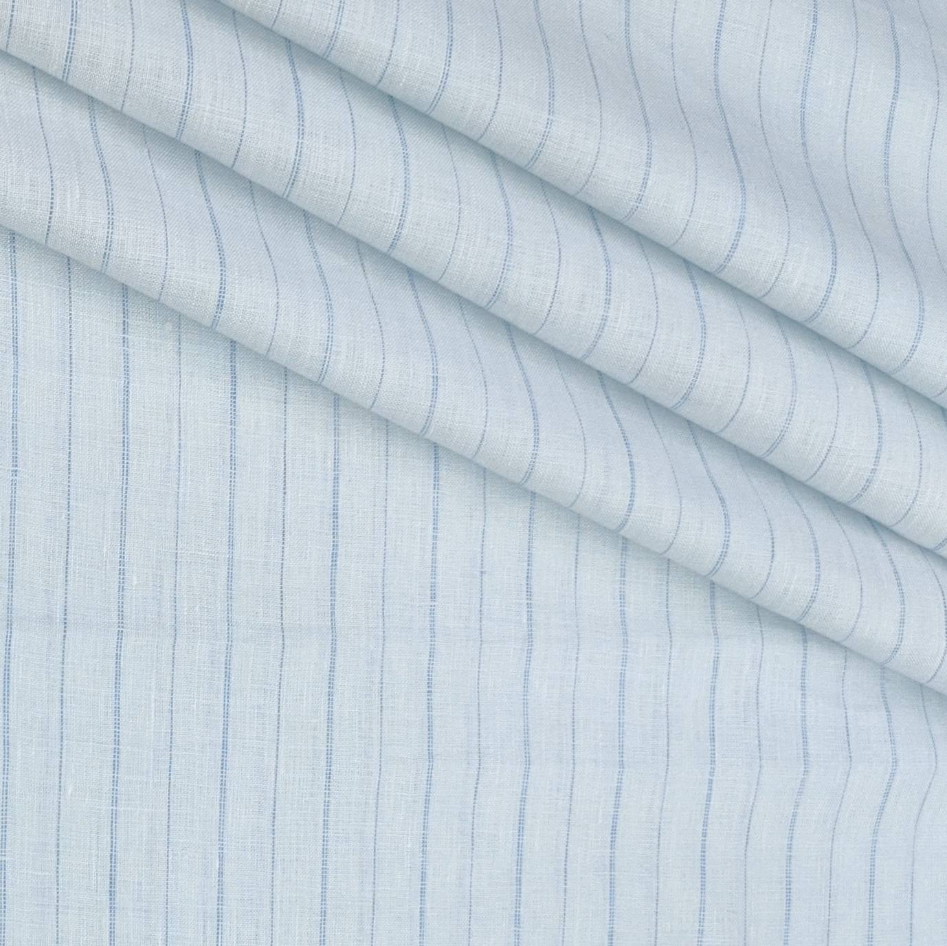 Shirt Fabric Arvind 60 Lea Pure Linen Broad Lining Colour Sky Blue